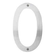 Husnummer 0 rustfrit stål 25 cm